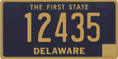 DE license plate 12435