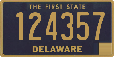 DE license plate 124357