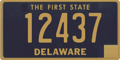 DE license plate 12437