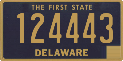 DE license plate 124443