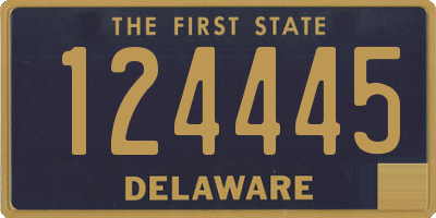 DE license plate 124445