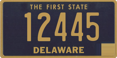 DE license plate 12445