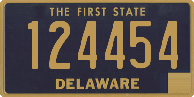 DE license plate 124454