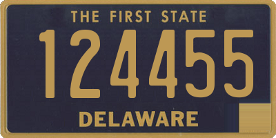 DE license plate 124455