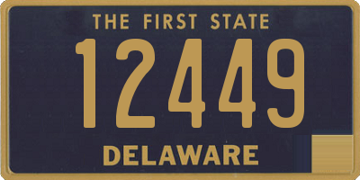 DE license plate 12449