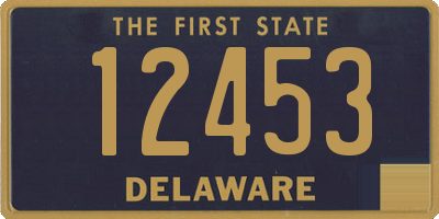 DE license plate 12453