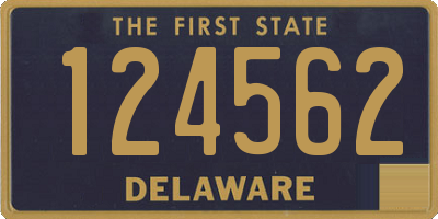 DE license plate 124562