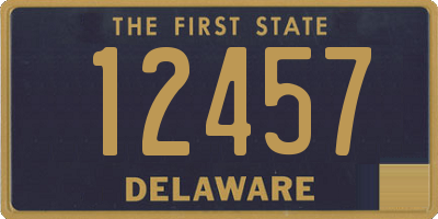 DE license plate 12457