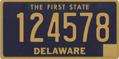 DE license plate 124578