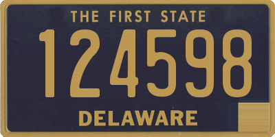 DE license plate 124598