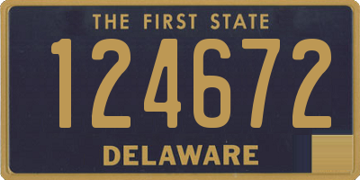 DE license plate 124672