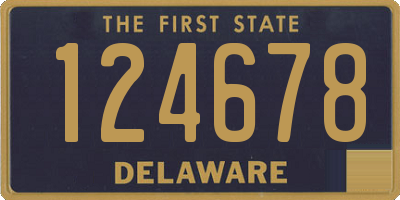 DE license plate 124678