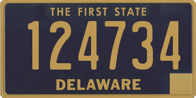 DE license plate 124734