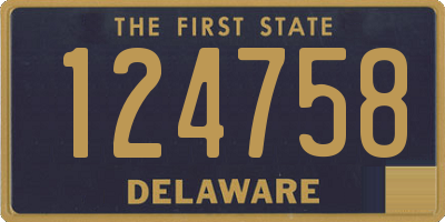 DE license plate 124758