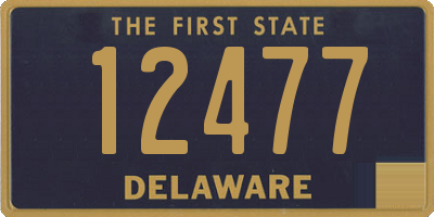 DE license plate 12477