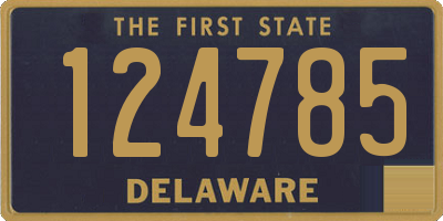 DE license plate 124785