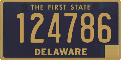 DE license plate 124786