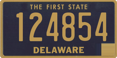 DE license plate 124854