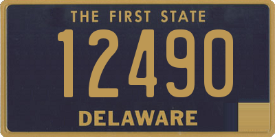 DE license plate 12490