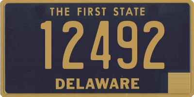 DE license plate 12492