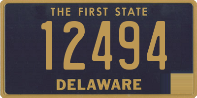 DE license plate 12494