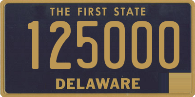 DE license plate 125000