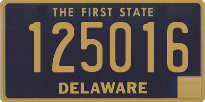 DE license plate 125016