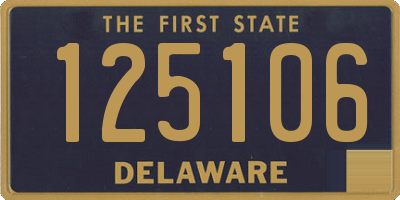 DE license plate 125106