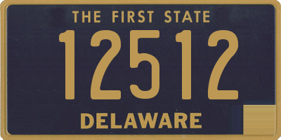 DE license plate 12512