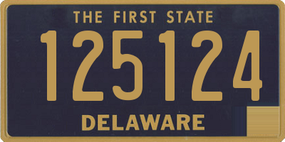 DE license plate 125124