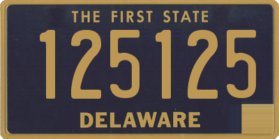 DE license plate 125125