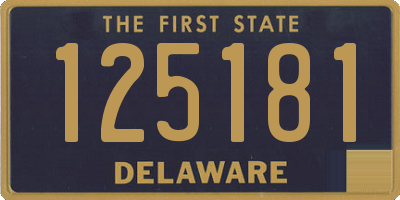 DE license plate 125181