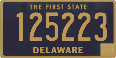 DE license plate 125223