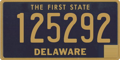 DE license plate 125292