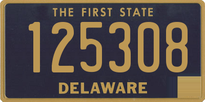 DE license plate 125308