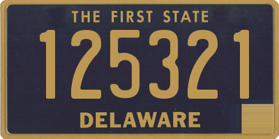 DE license plate 125321