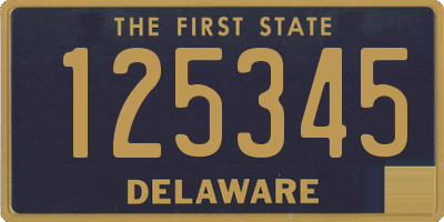 DE license plate 125345