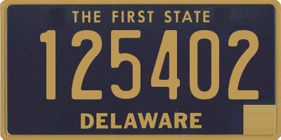 DE license plate 125402