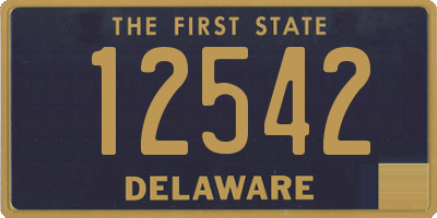 DE license plate 12542