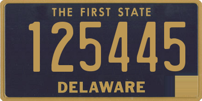 DE license plate 125445