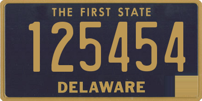 DE license plate 125454