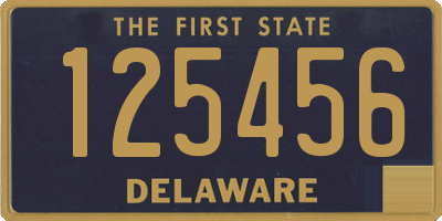 DE license plate 125456