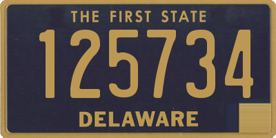 DE license plate 125734