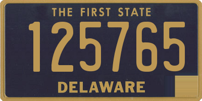 DE license plate 125765