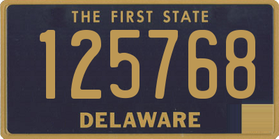 DE license plate 125768