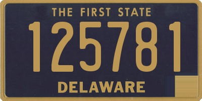 DE license plate 125781