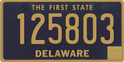 DE license plate 125803