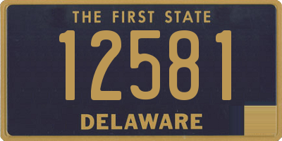 DE license plate 12581