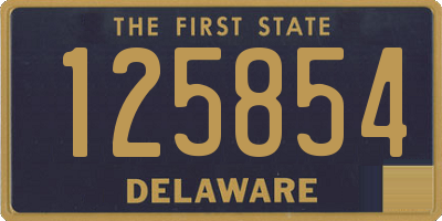 DE license plate 125854