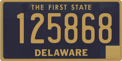 DE license plate 125868